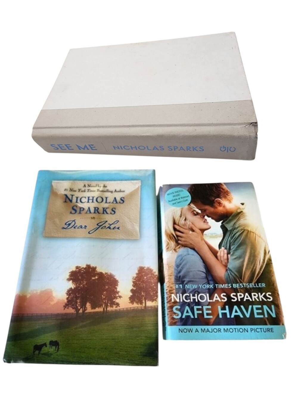 3pc Nicholas Sparks Book Set - Dear John, Safe Haven, See Me